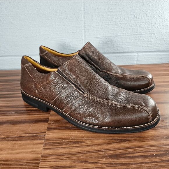 Sandro Moscoloni Brown Leather Comfort Slip On Loafers shoes US Size 11.5 - Picture 1 of 7